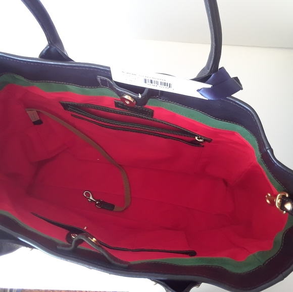 Dooney & Bourke Florentine Pocket Shopper in Black/Black - Picture 7 of 13